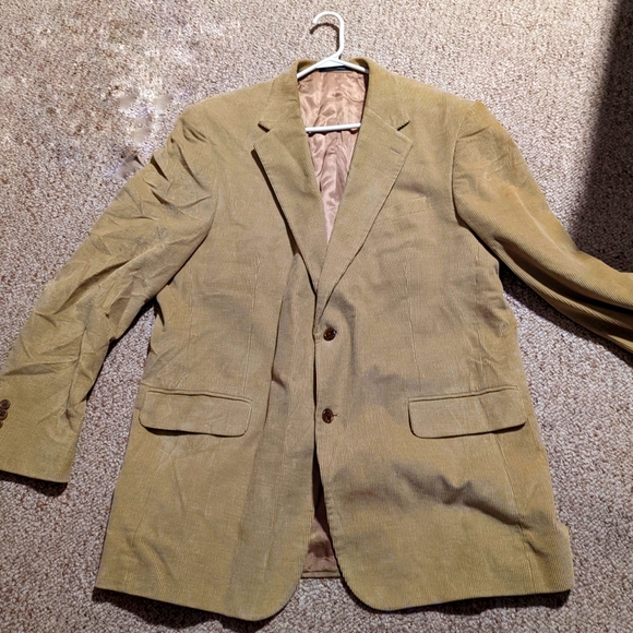 Men's tan corduroy sports coat size 46L - Picture 2 of 4